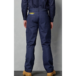 WP03 Men's Cotton Drill Cargo Pants with Knee Pads - Navy