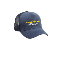 4395 Goodyear Racing  Heathered Navy Cotton Trucker Cap 